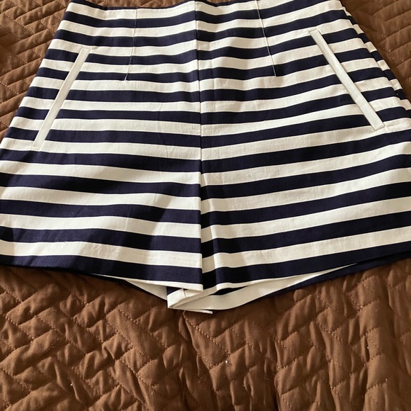 Zara High Waist Striped Shorts - Navy and White , brand new - Picture 4 of 6